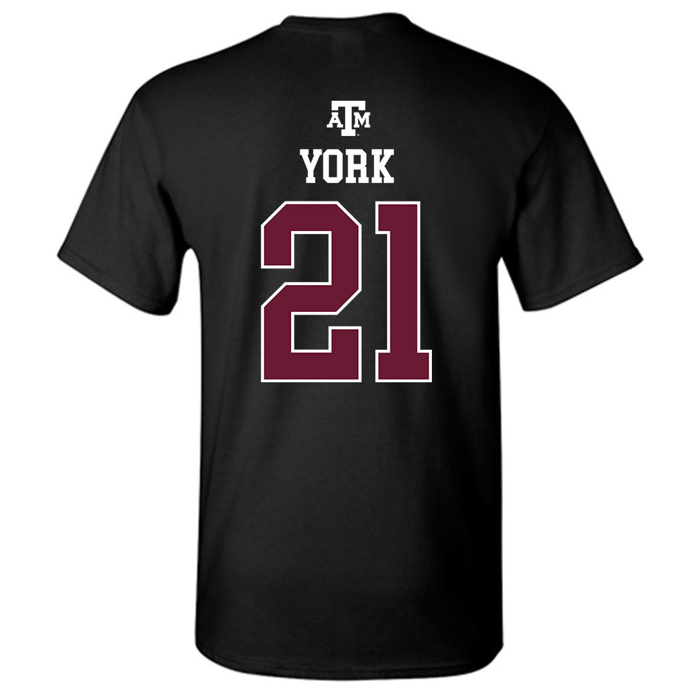 Texas A&M - NCAA Football : Taurean York - Black Out 2026 T-Shirt-1