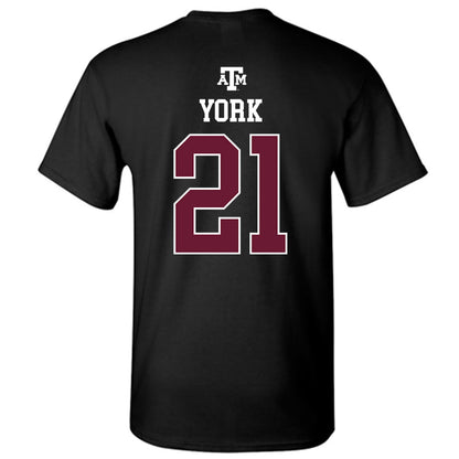 Texas A&M - NCAA Football : Taurean York - Black Out 2026 T-Shirt-1