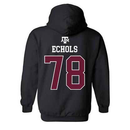 Texas A&M - NCAA Football : Coen Echols - Black Out 2026 Hooded Sweatshirt-1
