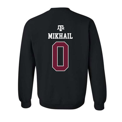 Texas A&M - NCAA Football : Noah Mikhail - Black Out 2026 Crewneck Sweatshirt-1