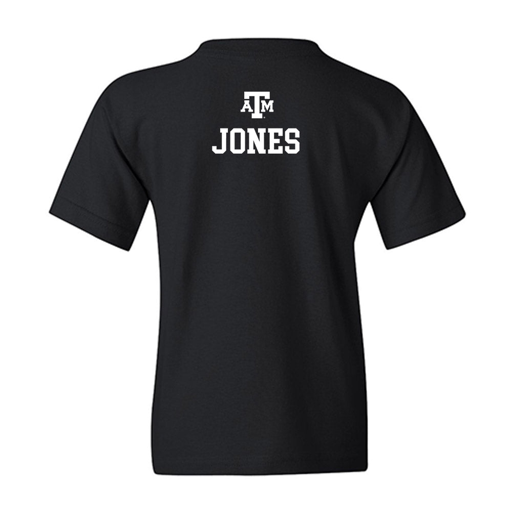 Texas A&M - NCAA Men's Track & Field : Keanu Jones - Black Out 2026 Youth T-Shirt-1