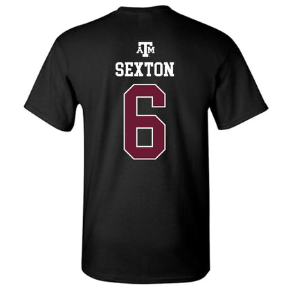 Texas A&M - NCAA Women's Soccer : Ava Sexton - Black Out 2026 T-Shirt-1