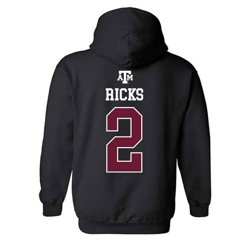 Texas A&M - NCAA Football : Dezz Ricks - Black Out 2026 Hooded Sweatshirt-1