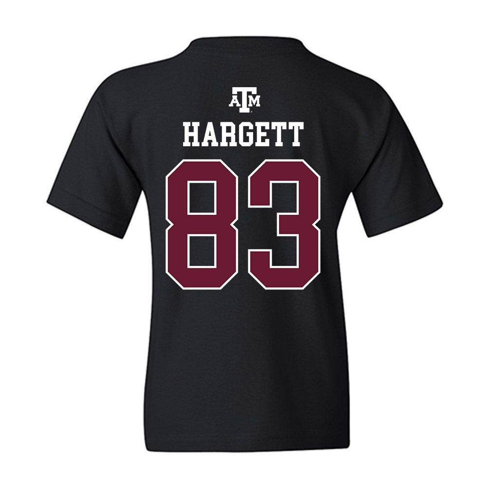 Texas A&M - NCAA Football : Will Hargett - Black Out 2026 Youth T-Shirt-1