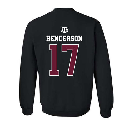 Texas A&M - NCAA Football : Ryan Henderson - Black Out 2026 Crewneck Sweatshirt-1