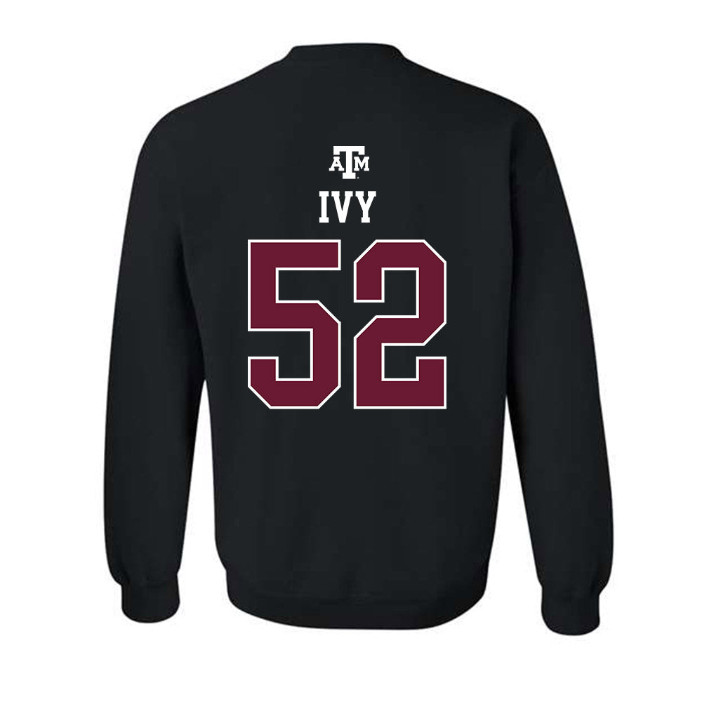 Texas A&M - NCAA Football : Blake Ivy - Black Out 2026 Crewneck Sweatshirt-1