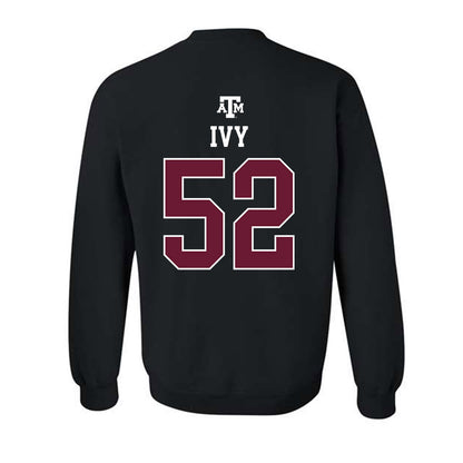 Texas A&M - NCAA Football : Blake Ivy - Black Out 2026 Crewneck Sweatshirt-1