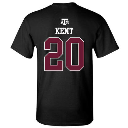 Texas A&M - NCAA Women's Basketball : Janae Kent - Black Out 2026 T-Shirt-1