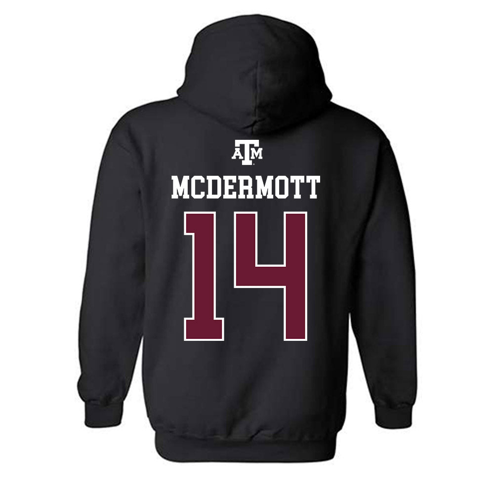 Texas A&M - NCAA Men's Basketball : Chris Mcdermott - Black Out 2026 Hooded Sweatshirt-1