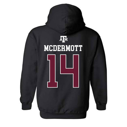 Texas A&M - NCAA Men's Basketball : Chris Mcdermott - Black Out 2026 Hooded Sweatshirt-1