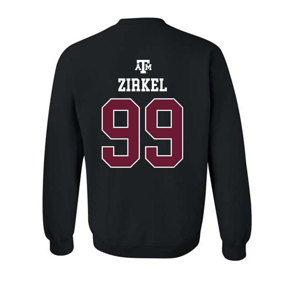 Texas A&M - NCAA Football : Jared Zirkel - Black Out 2026 Crewneck Sweatshirt-1