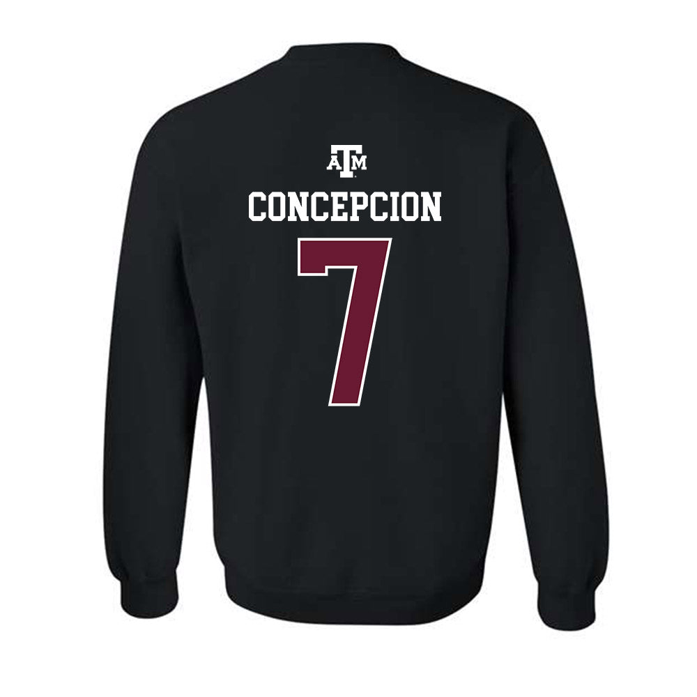 Texas A&M - NCAA Football : Kevin Concepcion - Black Out 2026 Crewneck Sweatshirt-1