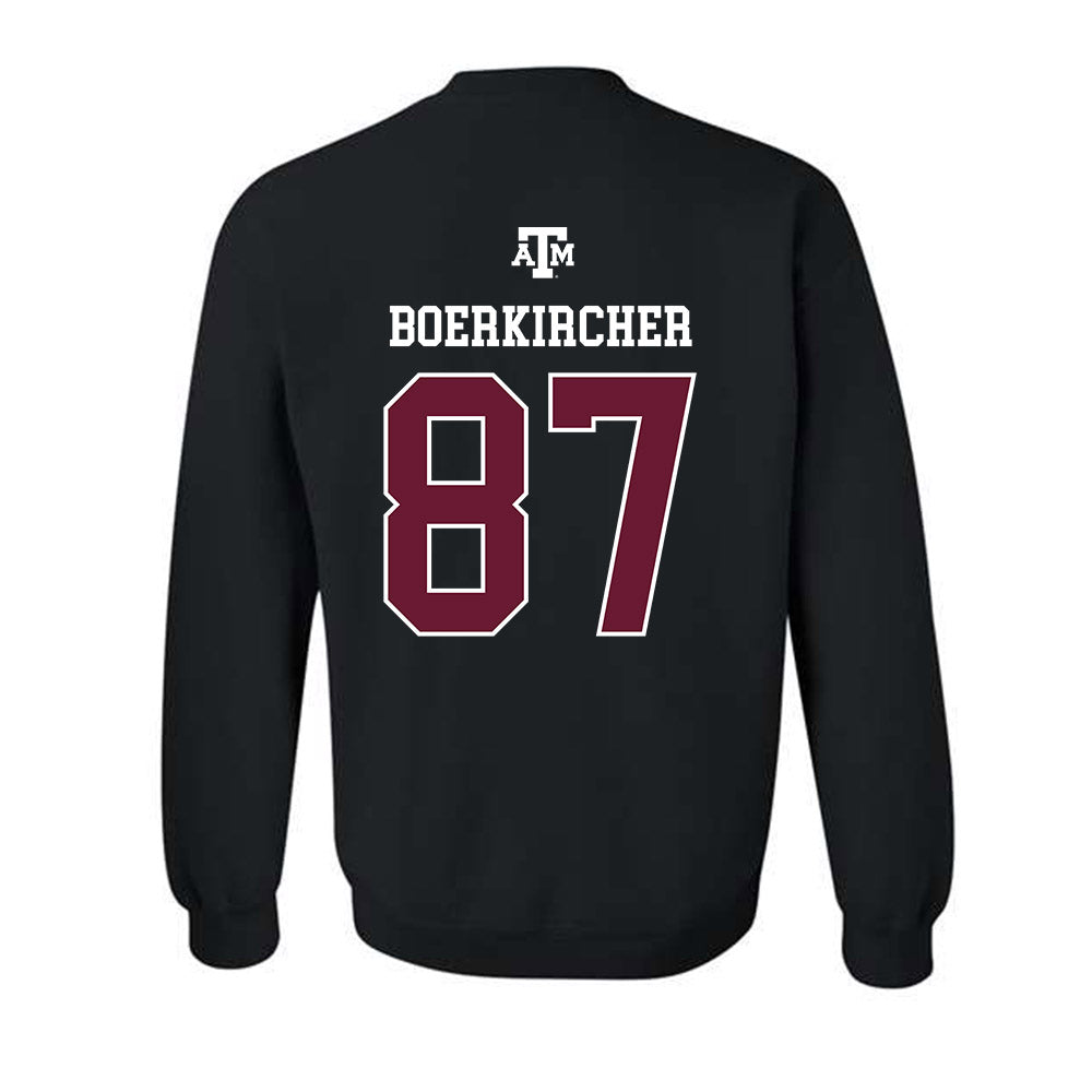 Texas A&M - NCAA Football : Nate Boerkircher - Black Out 2026 Crewneck Sweatshirt-1