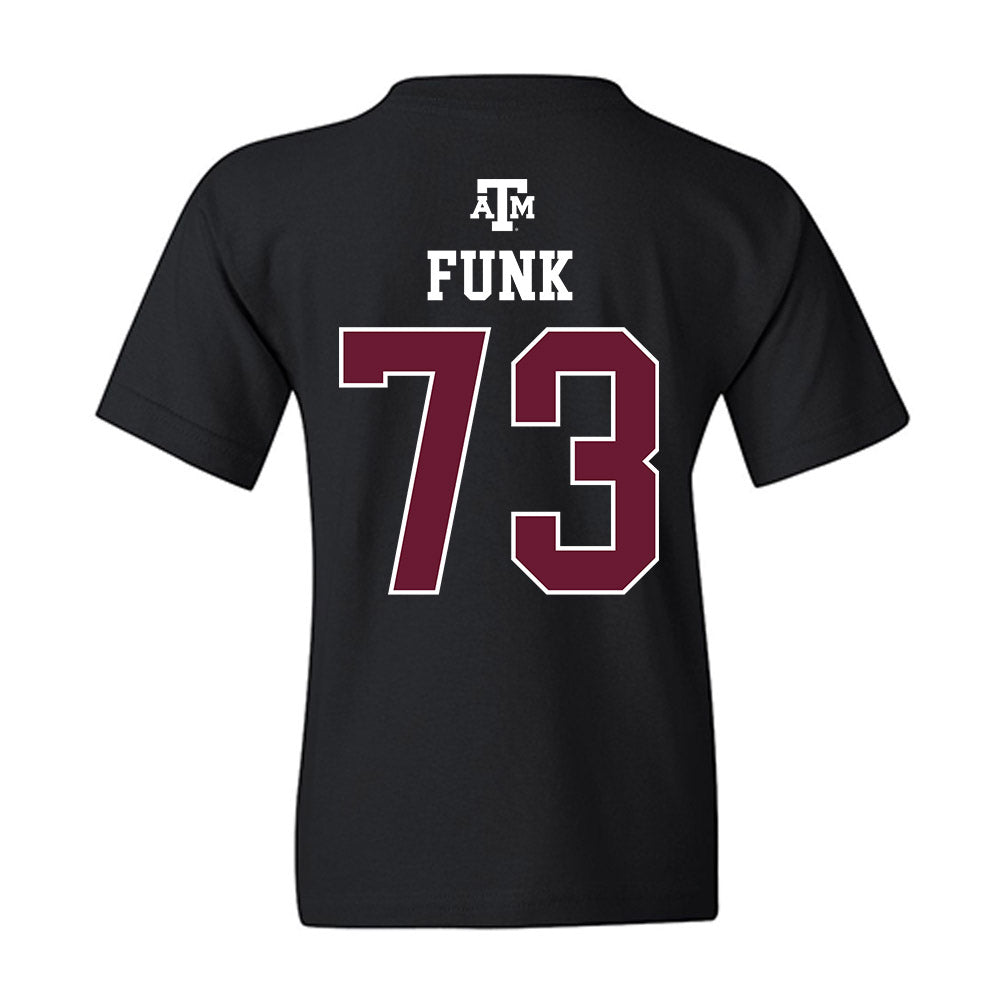 Texas A&M - NCAA Football : Ashton Funk - Black Out 2026 Youth T-Shirt-1