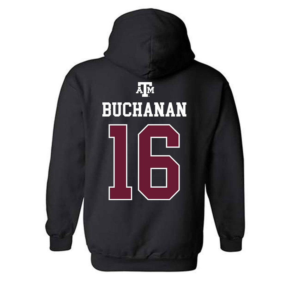 Texas A&M - NCAA Women's Soccer : Trinity Buchanan - Black Out 2026 Hooded Sweatshirt-1