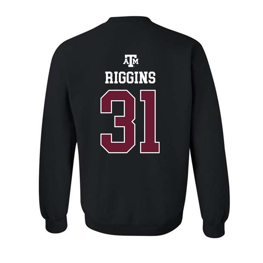 Texas A&M - NCAA Football : Kelvion Riggins - Black Out 2026 Crewneck Sweatshirt-1
