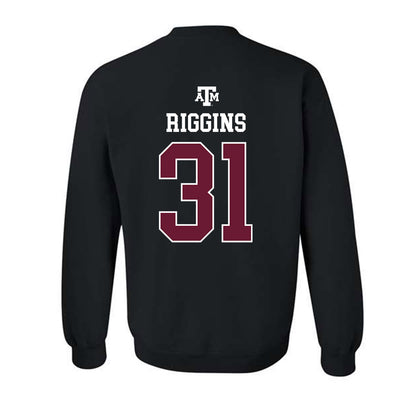 Texas A&M - NCAA Football : Kelvion Riggins - Black Out 2026 Crewneck Sweatshirt-1