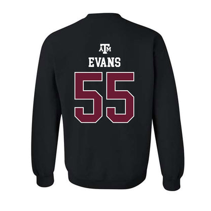 Texas A&M - NCAA Football : Dealyn Evans - Black Out 2026 Crewneck Sweatshirt-1