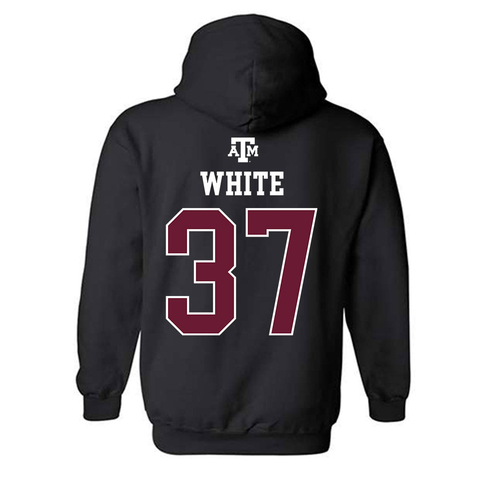 Texas A&M - NCAA Football : Tyler White - Black Out 2026 Hooded Sweatshirt-1