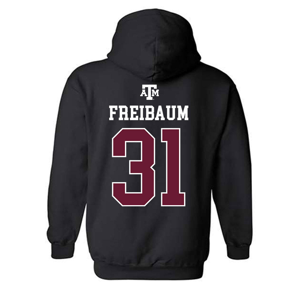 Texas A&M - NCAA Football : Shea Freibaum - Black Out 2026 Hooded Sweatshirt-1
