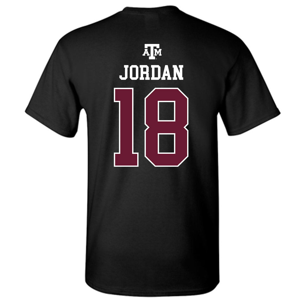 Texas A&M - NCAA Baseball : Wesley Jordan - Black Out 2026 T-Shirt-1