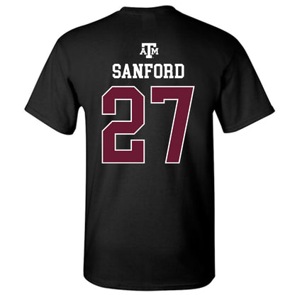 Texas A&M - NCAA Football : Daymion Sanford - Black Out 2026 T-Shirt-1