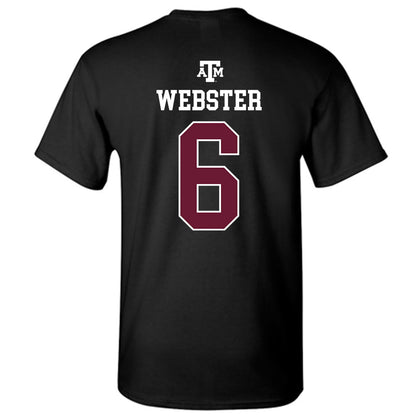 Texas A&M - NCAA Women's Basketball : Jordan Webster - Black Out 2026 T-Shirt-1