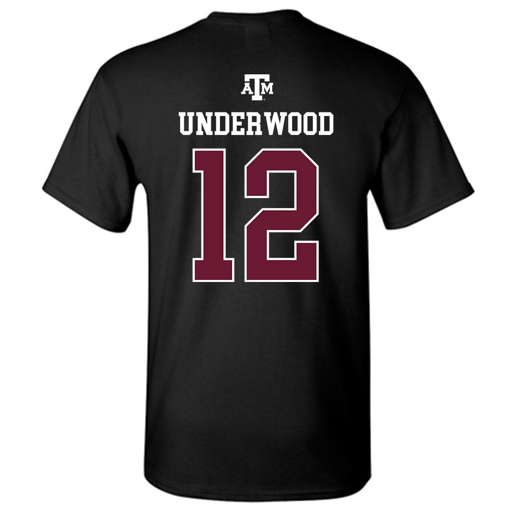 Texas A&M - NCAA Women's Volleyball : Ava Underwood - Black Out 2026 T-Shirt-1