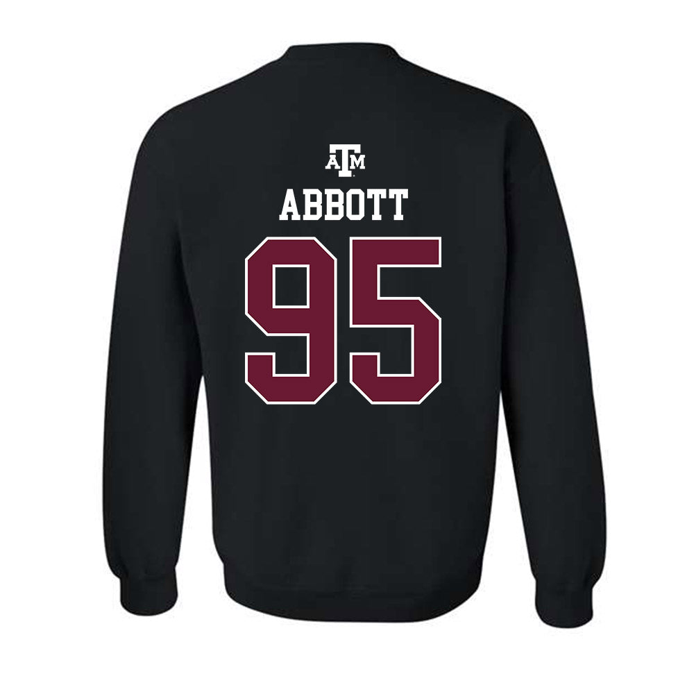 Texas A&M - NCAA Football : Alex Abbott - Black Out 2026 Crewneck Sweatshirt-1