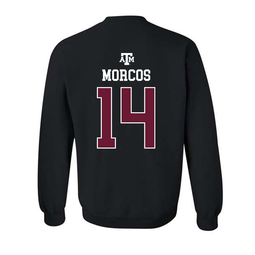 Texas A&M - NCAA Football : Eli Morcos - Black Out 2026 Crewneck Sweatshirt-1