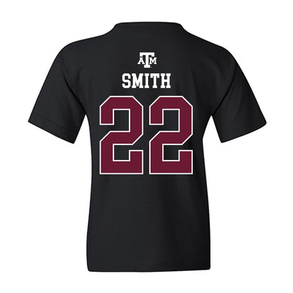 Texas A&M - NCAA Women's Soccer : Kieana Smith - Black Out 2026 Youth T-Shirt-1