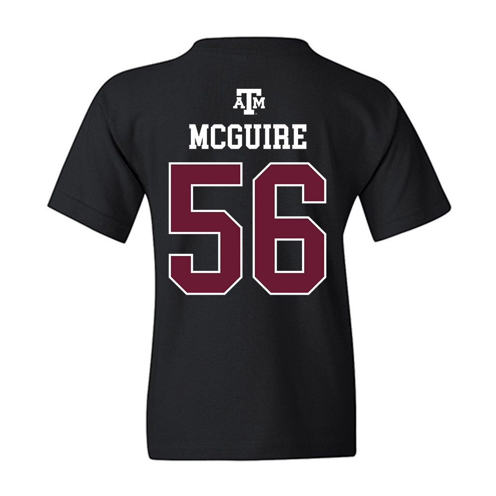 Texas A&M - NCAA Football : Nelson Mcguire - Black Out 2026 Youth T-Shirt-1