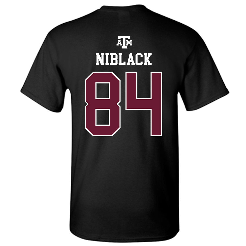 Texas A&M - NCAA Football : Amari Niblack - Black Out 2026 T-Shirt-1