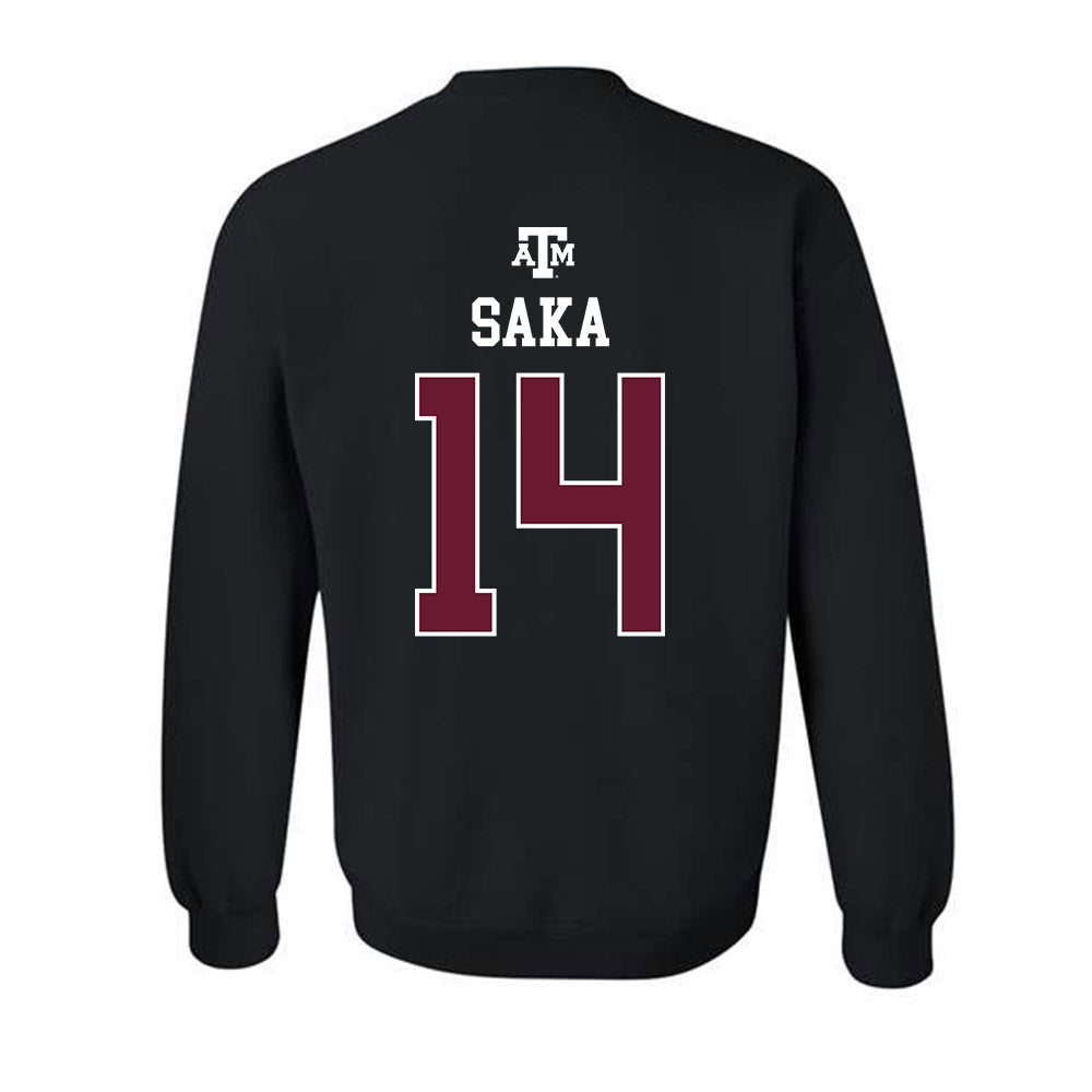 Texas A&M - NCAA Football : Anto Saka - Black Out 2026 Crewneck Sweatshirt-1