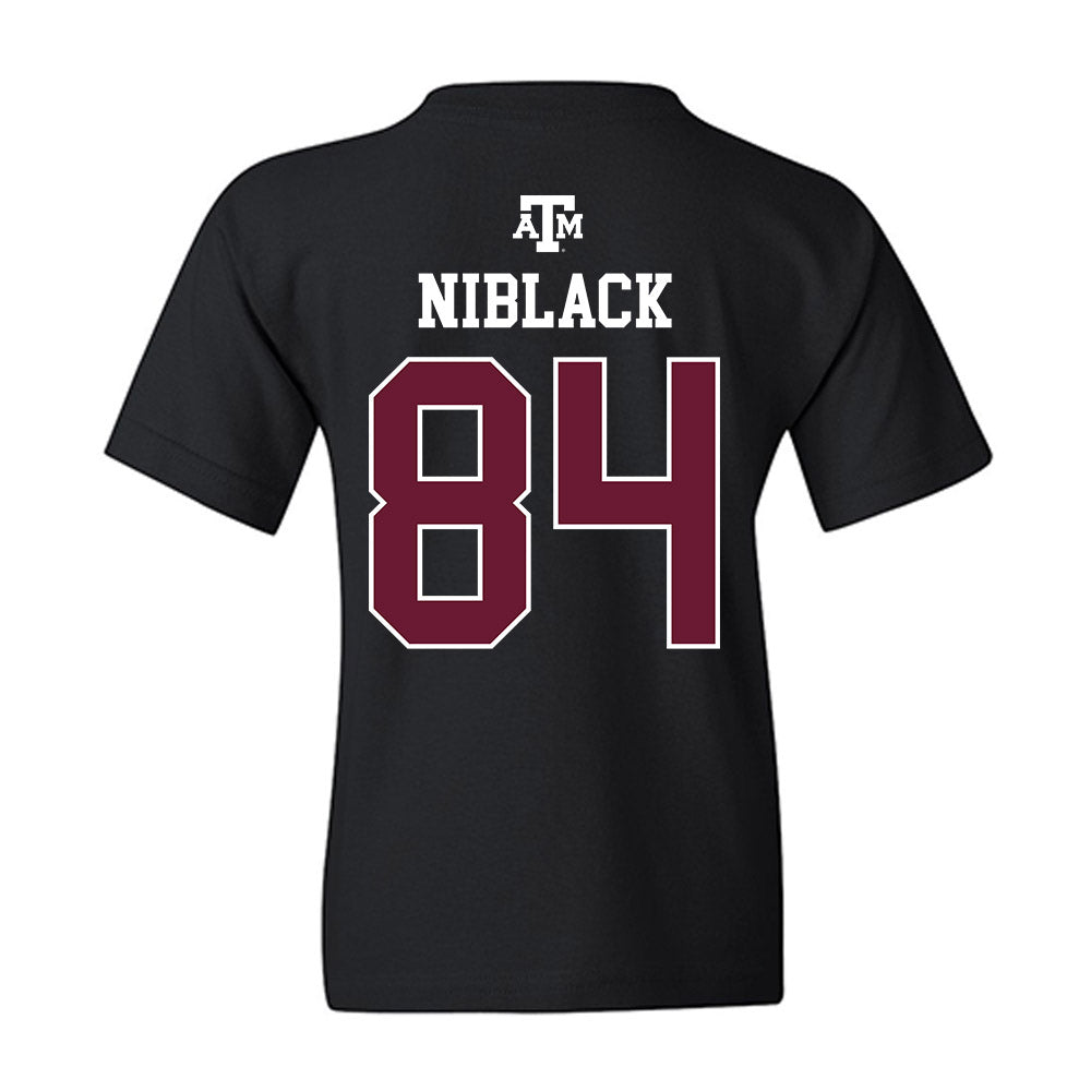 Texas A&M - NCAA Football : Amari Niblack - Black Out 2026 Youth T-Shirt-1