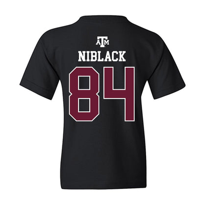 Texas A&M - NCAA Football : Amari Niblack - Black Out 2026 Youth T-Shirt-1