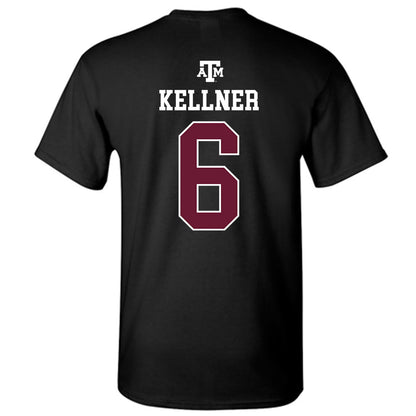 Texas A&M - NCAA Baseball : Boston Kellner - Black Out 2026 T-Shirt-1