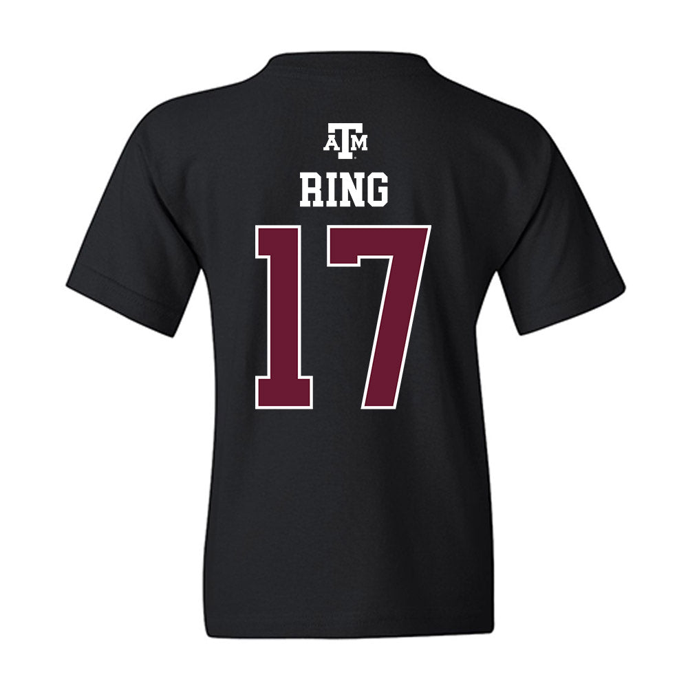 Texas A&M - NCAA Women's Volleyball : Natalie Ring - Black Out 2026 Youth T-Shirt-1