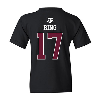 Texas A&M - NCAA Women's Volleyball : Natalie Ring - Black Out 2026 Youth T-Shirt-1