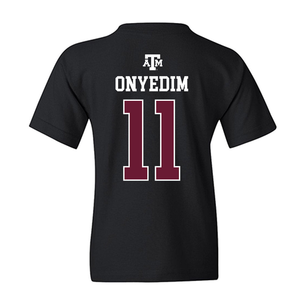 Texas A&M - NCAA Football : Tyler Onyedim - Black Out 2026 Youth T-Shirt-1