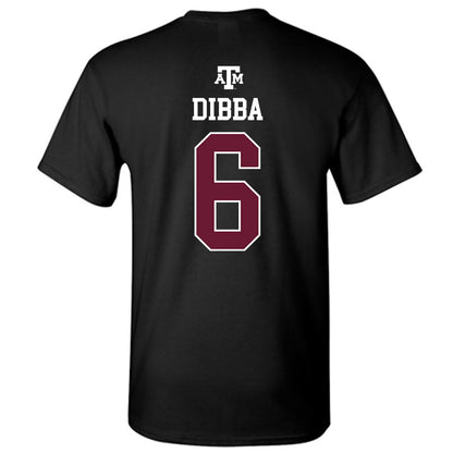 Texas A&M - NCAA Men's Basketball : Ali Dibba - Black Out 2026 T-Shirt-1