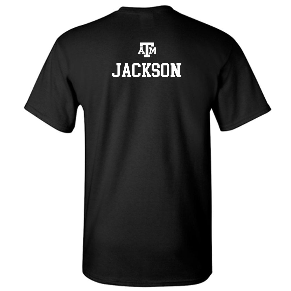 Texas A&M - NCAA Men's Cross Country : Hunter Jackson - Black Out 2026 T-Shirt-1