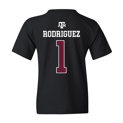 Texas A&M - NCAA Women's Volleyball : Gabi Rodriguez - Black Out 2026 Youth T-Shirt-1