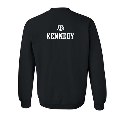 Texas A&M - NCAA Women's Swimming & Diving : Kailey Kennedy - Black Out 2026 Crewneck Sweatshirt-1