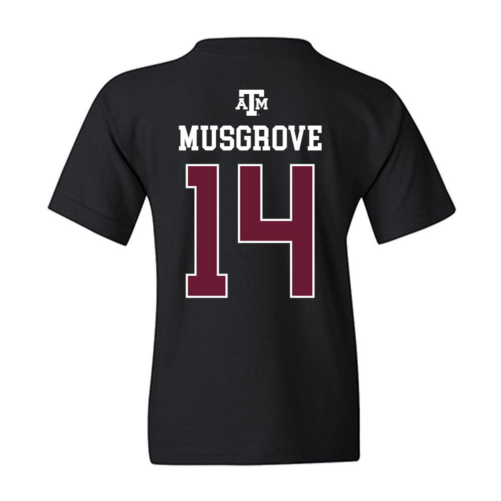 Texas A&M - NCAA Women's Volleyball : Kirra Musgrove - Black Out 2026 Youth T-Shirt-1