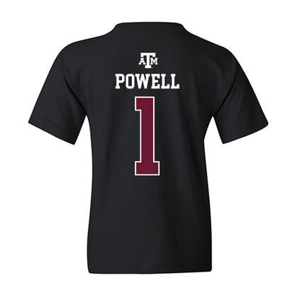Texas A&M - NCAA Softball : Kennedy Powell - Black Out 2026 Youth T-Shirt-1