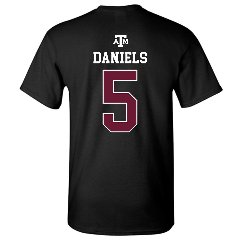 Texas A&M - NCAA Football : Amari Daniels - Black Out 2026 T-Shirt-1