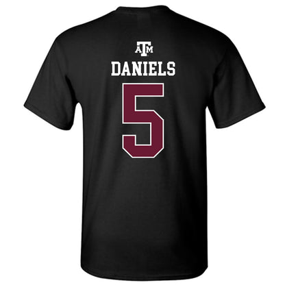 Texas A&M - NCAA Football : Amari Daniels - Black Out 2026 T-Shirt-1