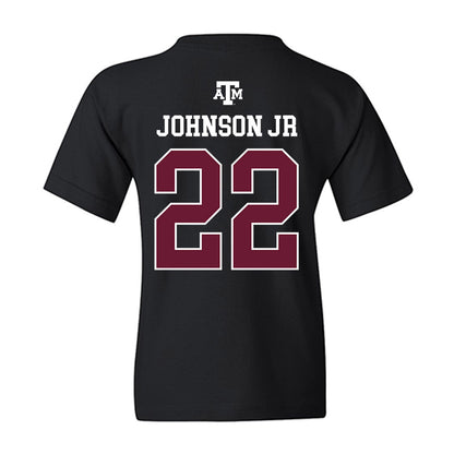 Texas A&M - NCAA Football : Rashad "Tom Tom" Johnson Jr - Black Out 2026 Youth T-Shirt-1