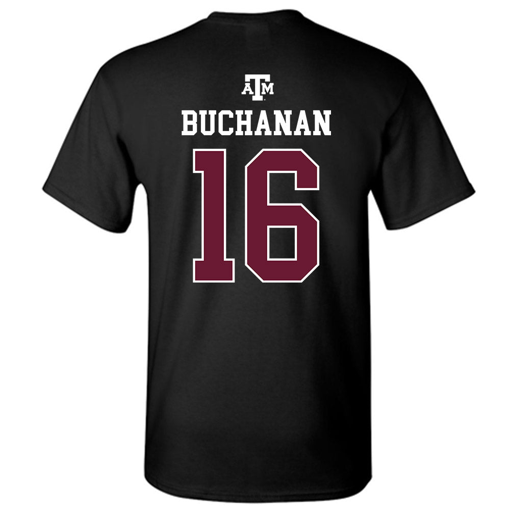 Texas A&M - NCAA Women's Soccer : Trinity Buchanan - Black Out 2026 T-Shirt-1